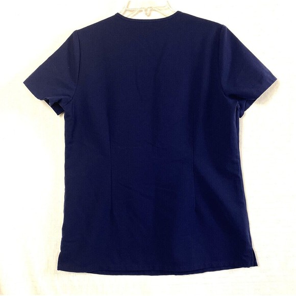 FIGS Scrub Top Technical Collection Small Blue Two Pocket Soft Stretch Comfort - Picture 2 of 11